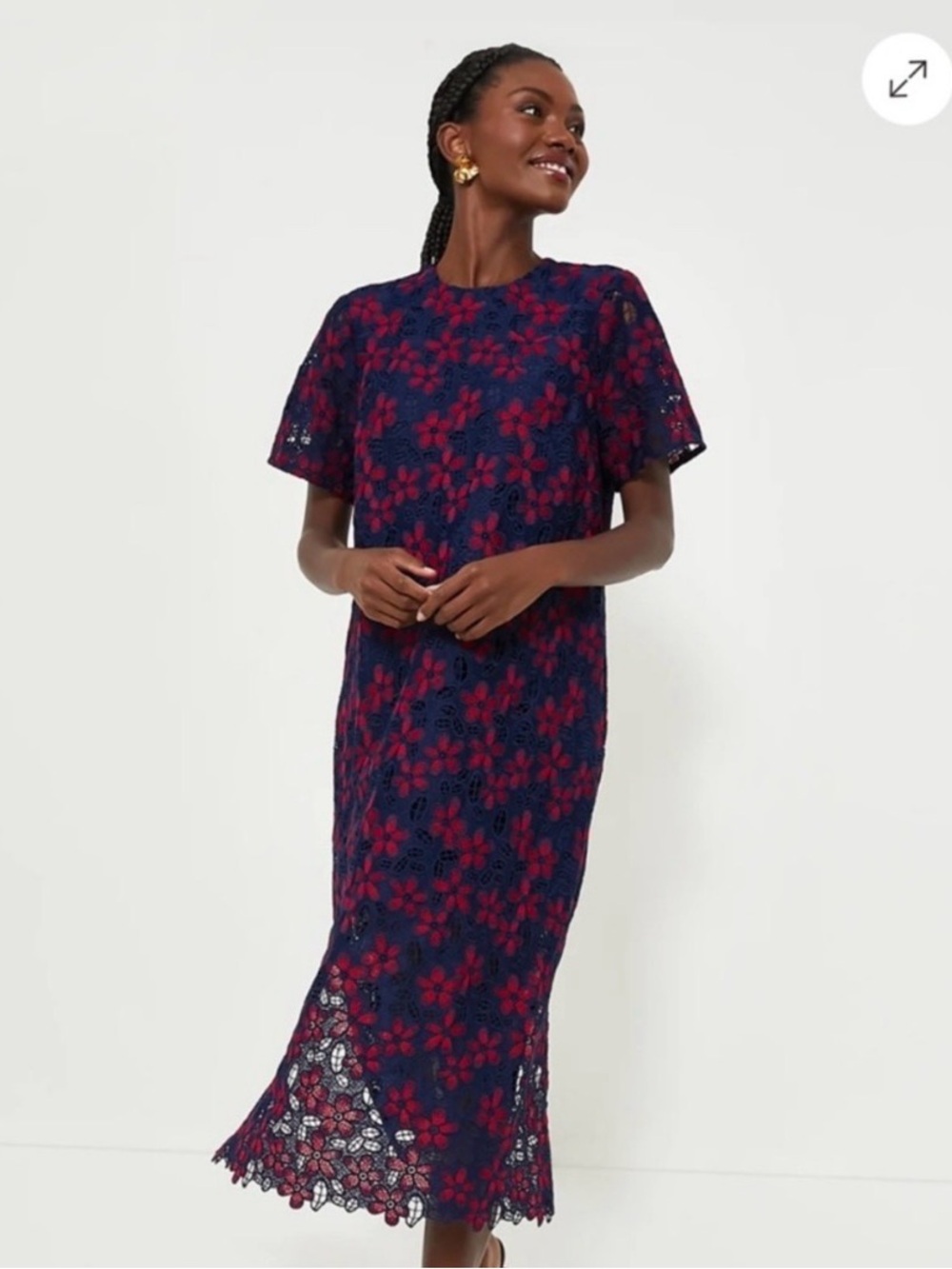TUCKERNUCK x POMANDER PLACE Midnight Floral Lace Seraphina Dress Size M - Picture 3 of 11